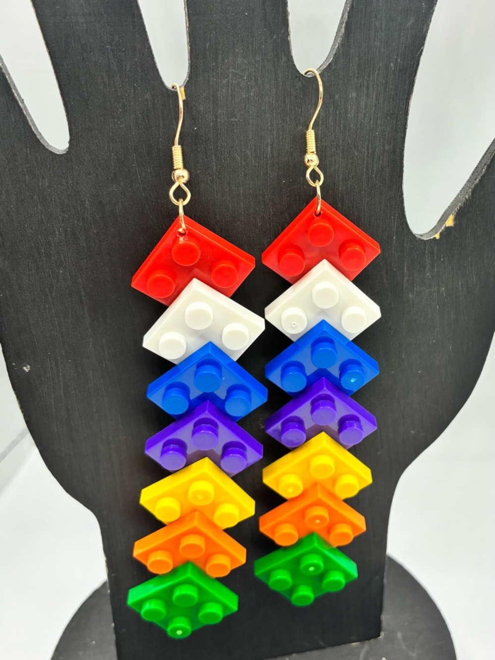 Building Blocks Stackable Drop Earrings - Multicolor - Picture 2 of 3